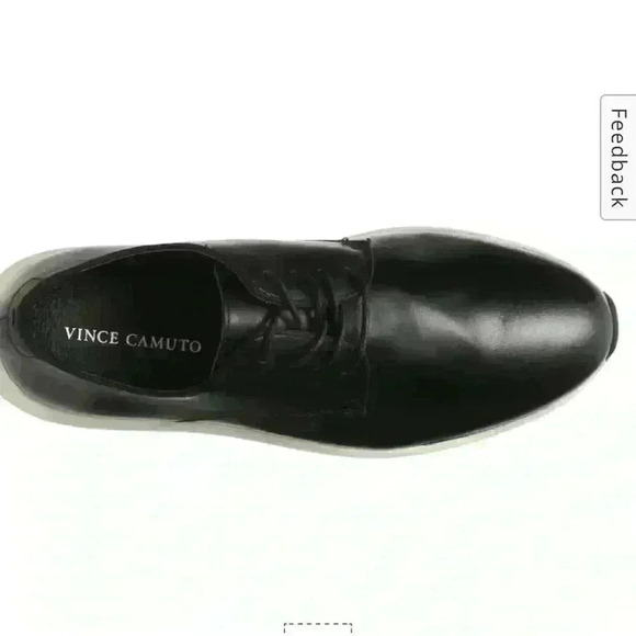 Vince Camuto Black Leather Ehan Oxford Men’s Size 8M/ Euro 41/ Women’s 9.5 NIB - Picture 6 of 9